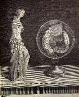 Ilustración antigua que muestra una recta virtual en los espejos esféricos convexos