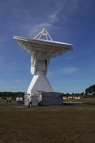 Vista de antena en estación de tierra
