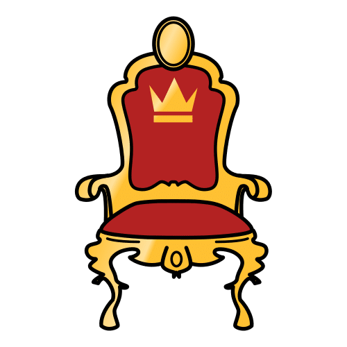 Silla grande y dorada