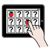 Tablero con tarjetas para juego de memory