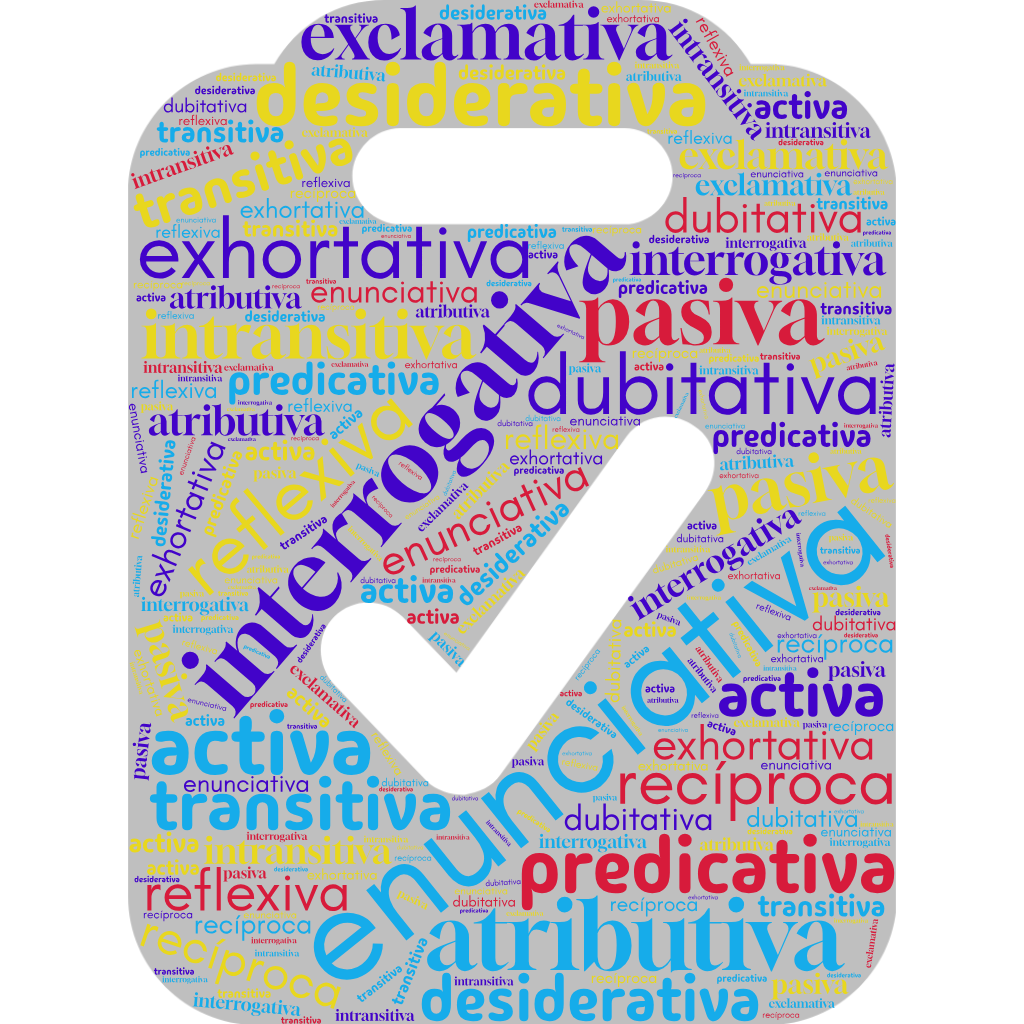 Nube de palabras clasificación oración