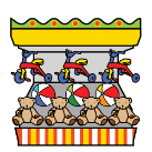Tómbola (Arasaac) Ilustración de una tómbola de feria,