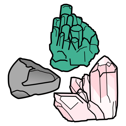 Diferentes tipos de minerales.