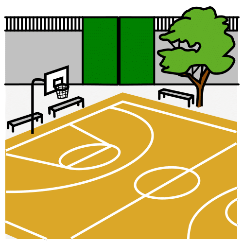 Patio de recreo de un instituto.