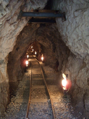 Imaxe dunha galería mineira.