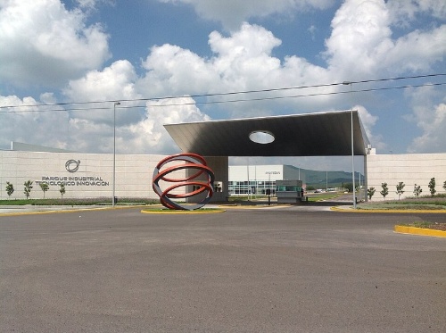 Vista do parque industrial tecnolóxico de Querétaro, en México.