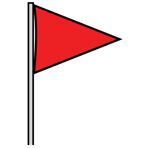 Banderín rojo.