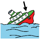 Un barco que se hunde.