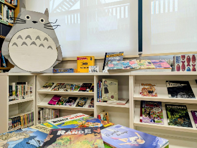 Imaxe da sección de cómic dunha biblioteca