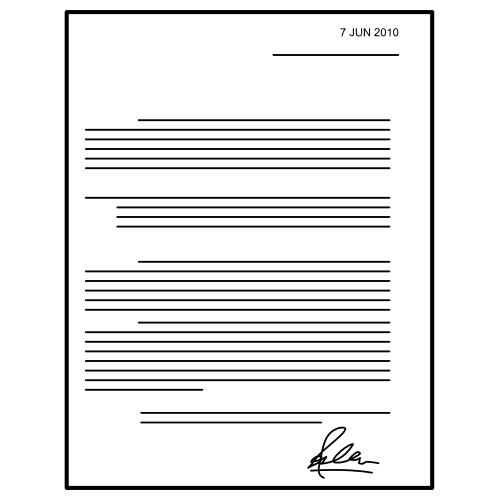 pictograma dun informe asinado.
