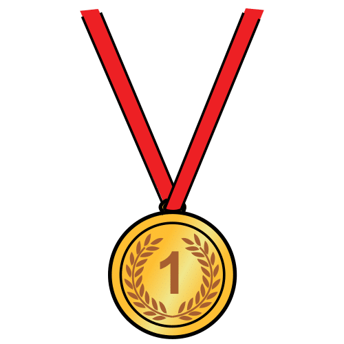 Pictograma dunha medalla dourada.