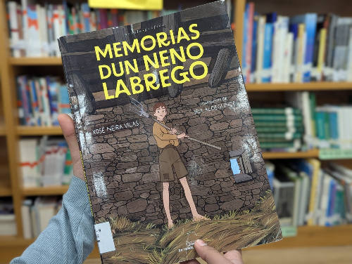 Imaxe que amosa a portada do cómic de Memorias dun neno labrego.