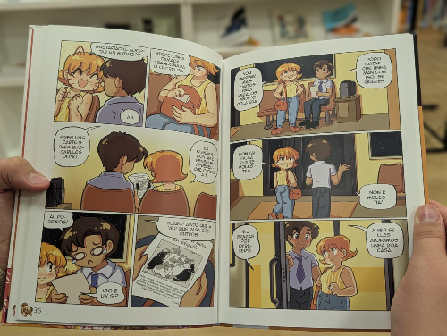 Imaxe do cómic aberto de Tam.