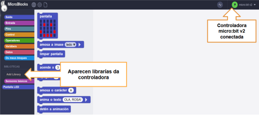 Conexión de Micro:bit a Microblocks