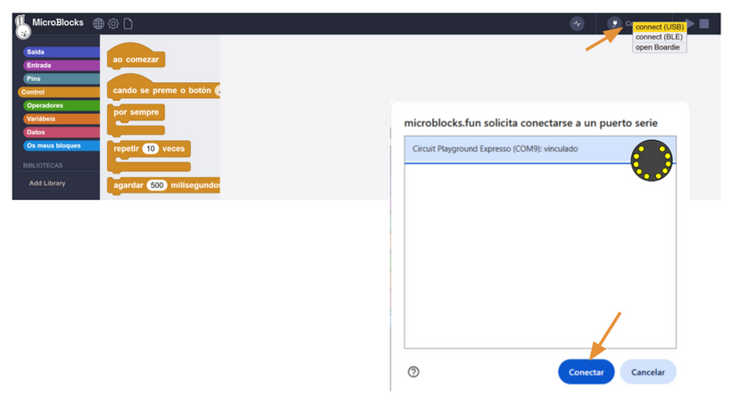 Conectar controladora adafruit indicaciones