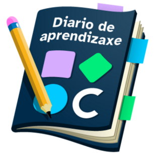 Imaxe do diario de aprendizaxe no proxecto cREAgal. Amosa un lapis e un caderno co logotipo do proxecto na tapa