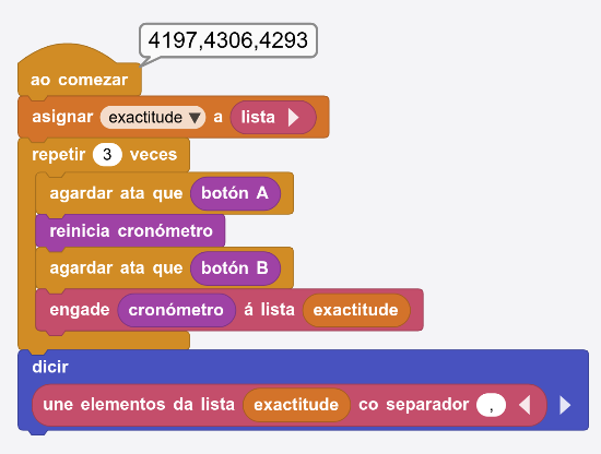 Ordes para almacenar nunha lista a exactitude de persoas