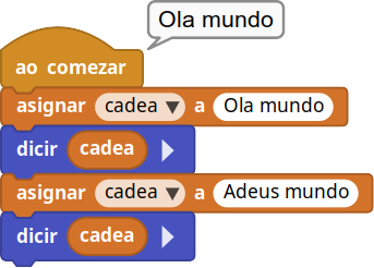 Programa para modificar unha variable de texto