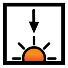 Sol poñéndose no horizonte
