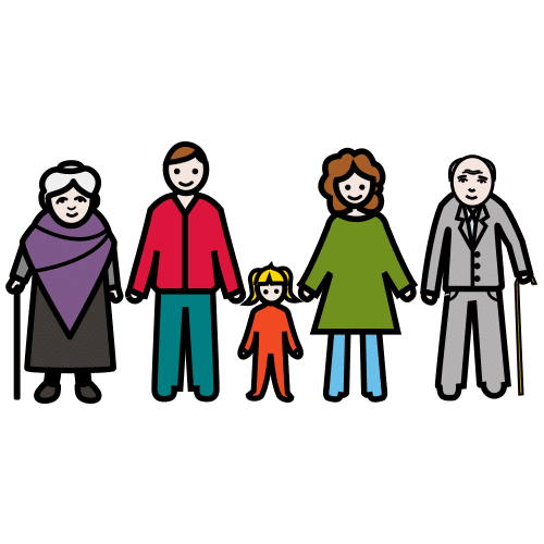 Personas de diferentes generaciones.