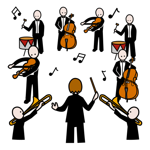 Músicos dunha orquestra