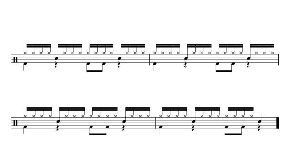 Partitura del ritmo 03