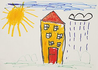 Debuxo dunha casa amarela 