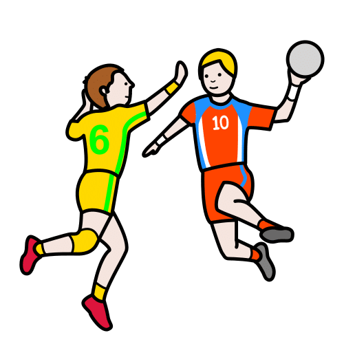 Pictograma de dous xogadores de balonmán