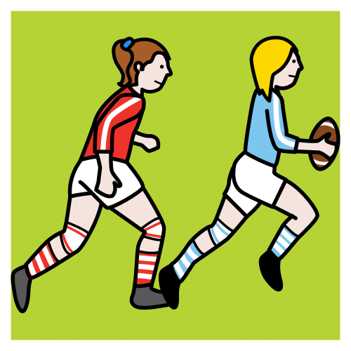 Mulleres xogando ao rugby