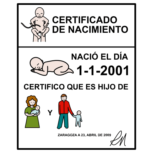 Certificado de nacimiento