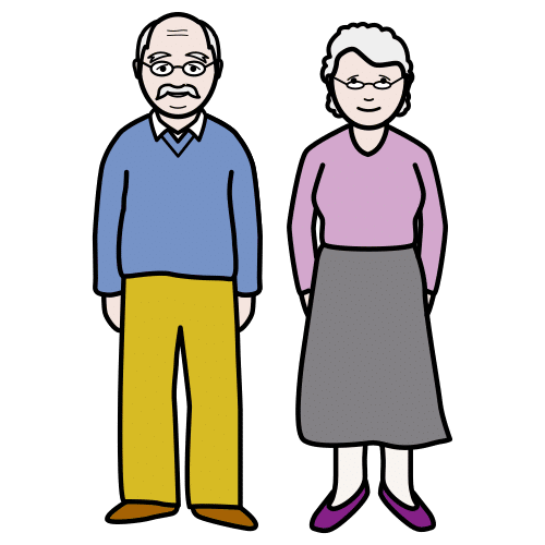 Anciano y anciana