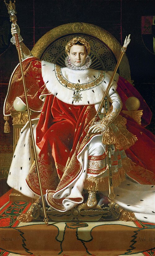Napoleón como emperador dos franceses. Retrato de Napoleón como emperador dos franceses.