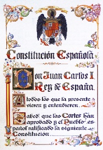 Título de inicio da Constitución Española