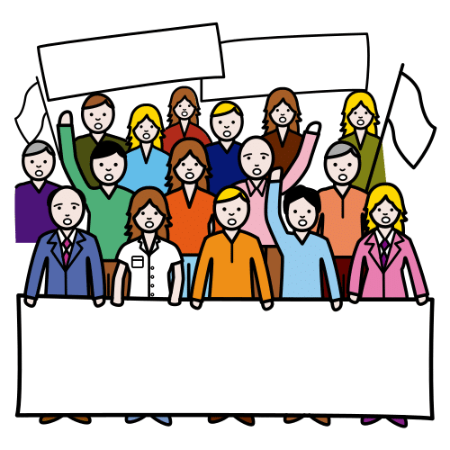 Grupo de persoas manifestándose