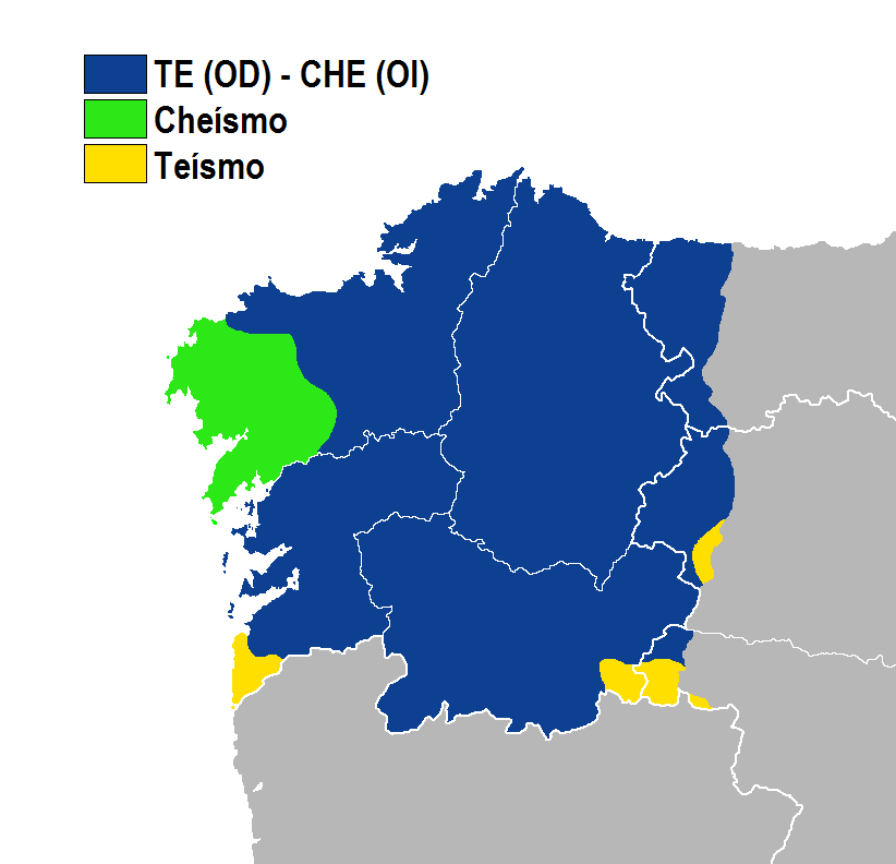Áreas de te ou che