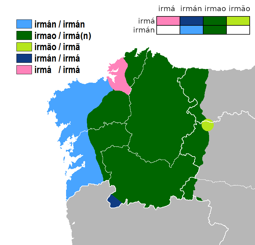 Área irmán, irmao e irmá