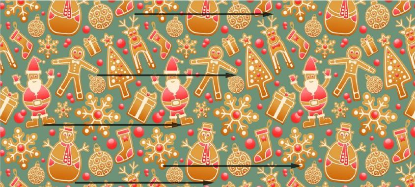 Papel de regalo con varios motivos que se trasladan con un vector