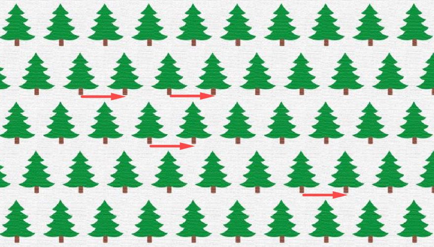 Papel de regalo con la imagen de unarbol de Navidad trasladada