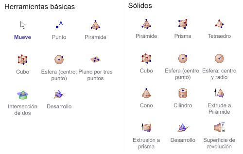 Captura del aplicativo en la que se muestran los botones de herramientas