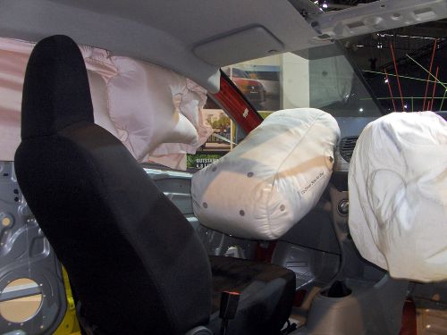 Imagen de los airbag de un coche.