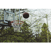 Pelota de baloncesto cayendo