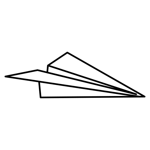 Pictograma de Arasaac: avión de papel.