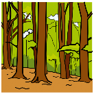 Pictograma de Arasaac: bosque