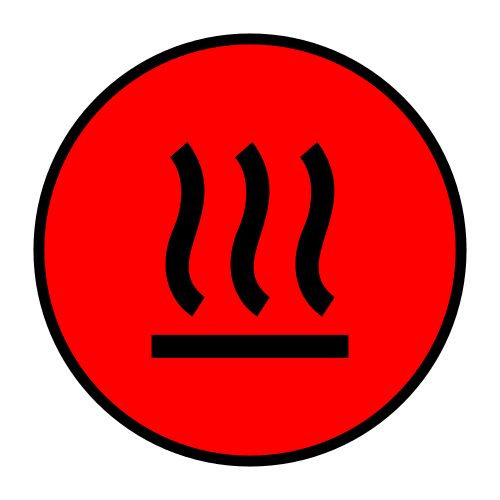 Pictograma del símbolo del calor.