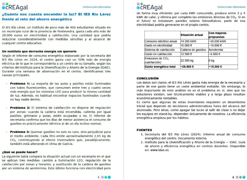 Ejemplo artículo (cREAgal) Ejemplo del artículo con las partes imprescindibles.