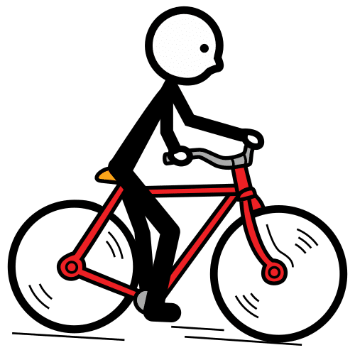 Pictograma de una persona paseando en bicicleta.
