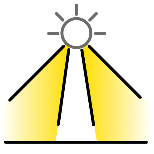 Pictograma de Arasaac: rayo de sol.