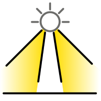 Un sol amarelo do que saen varios raios