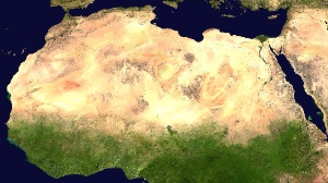 Mapa desertización do Sahara