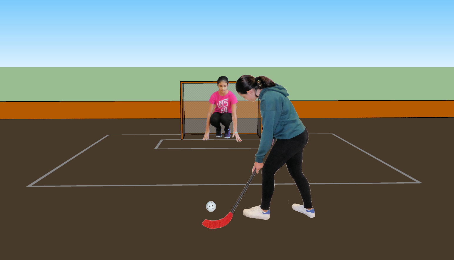 Preparada para tirar un penalti